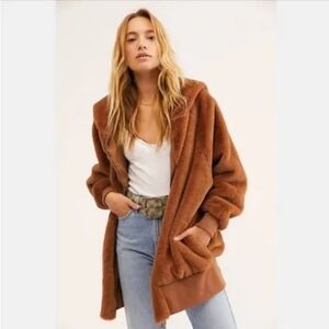 Free People Turn Up faux fur jacket